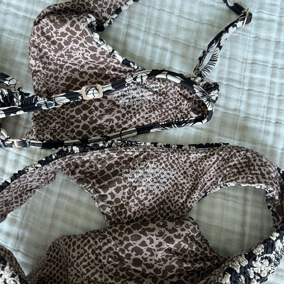 Floral Bikini Set in Black and Cream - Picture 2 of 2